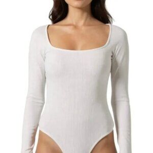 ASTR The Label Off-White Retro Ballet Bodysuit M NWT